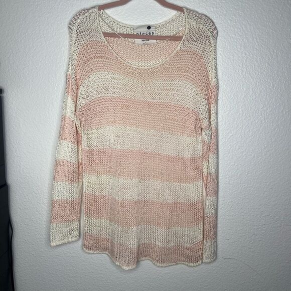 Pieces see through stripped summer sweater - Picture 2 of 3